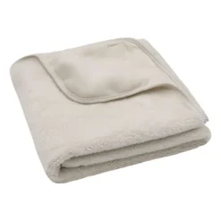 Jollein Deken Wieg - Basic Jersey/Sherpa - 75 x 100 cm - Oatmeal Hot