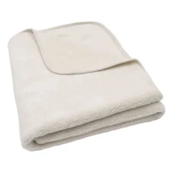 Jollein Deken Wieg - Basic Jersey/Sherpa - 75 x 100 cm - Oatmeal Hot
