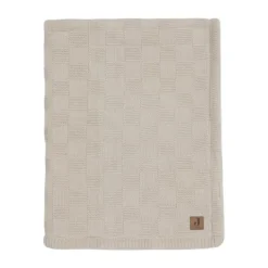Jollein Deken Wieg - Box Knit/Velvet - 75 x 100 cm - Warm Sand Clearance