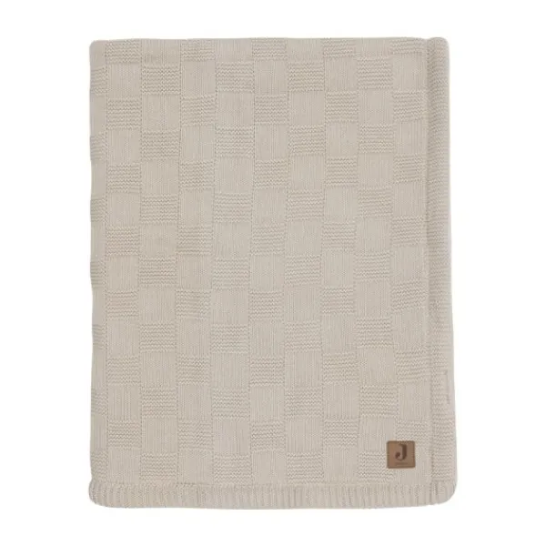 Jollein Deken Wieg - Box Knit/Velvet - 75 x 100 cm - Warm Sand Clearance