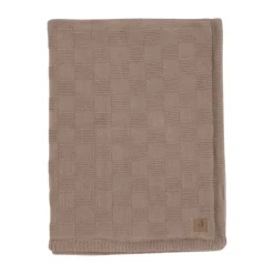 Jollein Deken Wieg - Box Knit/Velvet - 75 x 100 cm - Warm Sand Clearance