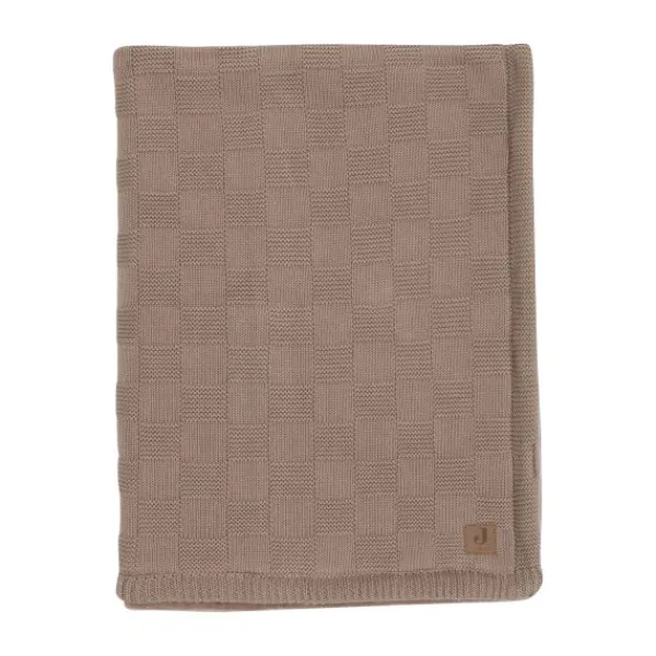 Jollein Deken Wieg - Box Knit/Velvet - 75 x 100 cm - Warm Sand Clearance