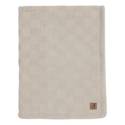 Jollein Deken Wieg - Box Knit/Velvet - 75 x 100 cm - Warm Sand Clearance