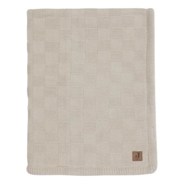Jollein Deken Wieg - Box Knit/Velvet - 75 x 100 cm - Warm Sand Clearance