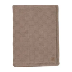 Jollein Deken Wieg - Box Knit/Velvet - 75 x 100 cm - Warm Sand Clearance