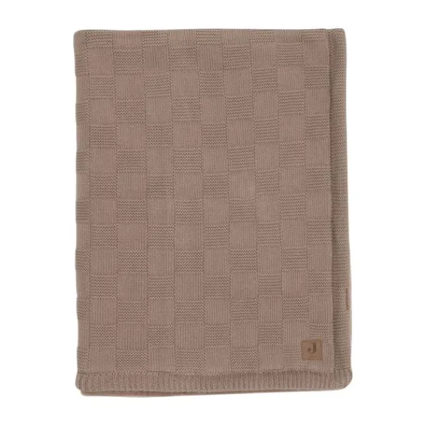 Jollein Deken Wieg - Box Knit/Velvet - 75 x 100 cm - Warm Sand Clearance