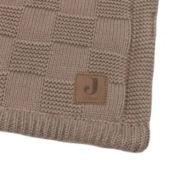 Jollein Deken Wieg - Box Knit/Velvet - 75 x 100 cm - Warm Sand Clearance