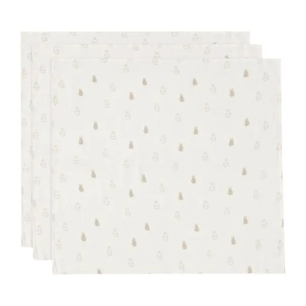 Jollein Miffy Hydrofiel Doek - 3 Stuks - Nougat Beige Sale