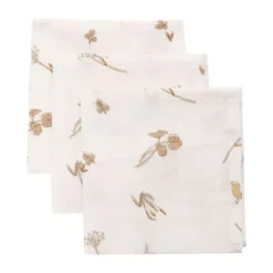 Jollein Riverside Monddoekje - 3 Pack - 31 x 31 cm - Hydrofiel Hot