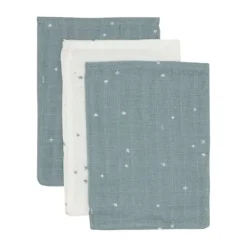 Jollein Twinkling Washandje - 3 Pack - 15 x 20 cm - Hydrofiel - Sea Green Outlet