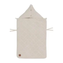 Jollein Voetenzak 3/5 Punts - Groep 0+ - Check Knit - Oatmeal Clearance