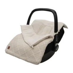 Jollein Voetenzak 3/5 Punts - Groep 0+ - Check Knit - Oatmeal Clearance