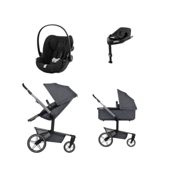 Joolz Day 5 Kinderwagen 4-in-1 - Stone Grey | Cybex Cloud T Plus Autostoeltje - Sepia Black | Cybex Base T - Black Discount
