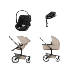 Joolz Day 5 Kinderwagen 4-in-1 - Stone Grey | Cybex Cloud T Plus Autostoeltje - Sepia Black | Cybex Base T - Black Discount
