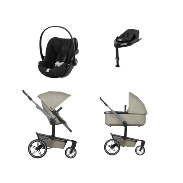 Joolz Day 5 Kinderwagen 4-in-1 - Stone Grey | Cybex Cloud T Plus Autostoeltje - Sepia Black | Cybex Base T - Black Discount
