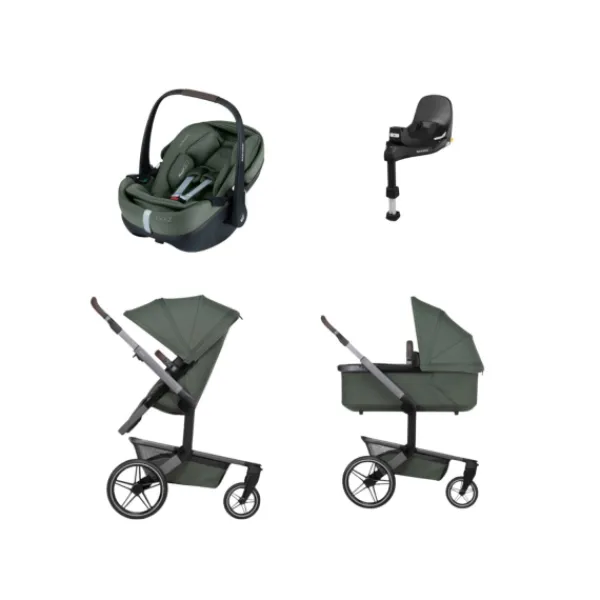 Joolz Day 5 Kinderwagen 4-in-1 - Forest Green | Joolz X Maxi-Cosi Pebble 360 Pro 2 Autostoeltje | Maxi-Cosi FamilyFix 360 Pro Online