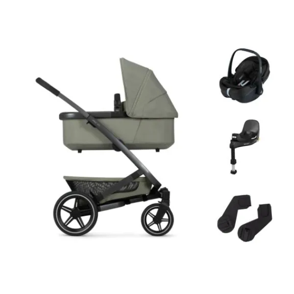 Joolz Geo 3 Kinderwagen - Sandy Taupe | Joolz X Maxi-Cosi Autostoeltje - Sandy Taupe | Maxi-Cosi FamilyFix 360 Pro New
