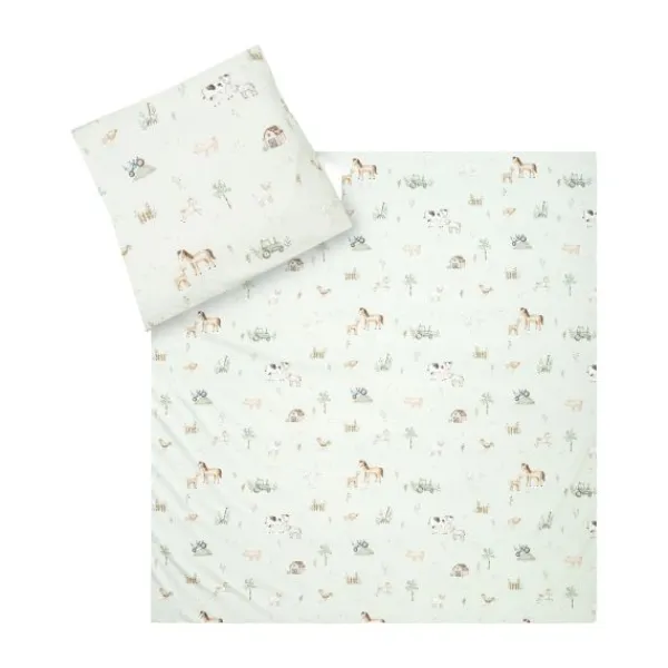 Julius Zöllner Dekbedovertrekset - Uni Red Earth - 80x80 cm + 35x40 cm