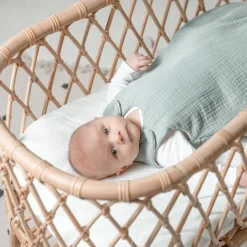 Julius Zöllner Muslin Babyslaapzak - Groen - Maat 62/68 Clearance