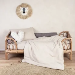 Julius Zöllner Muslin Bedlinnen - Sand - 80×80 + 35×40 cm Sale