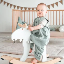 Julius Zöllner Muslin Jumper Slaapoverall - Sand - Maat 80 Best