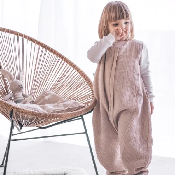 Julius Zöllner Muslin Jumper Slaapoverall - Sand - Maat 80 Best