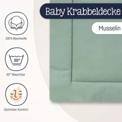 Julius Zöllner Muslin Playmat – Sand – 95/135 cm Discount