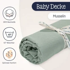 Julius Zöllner Muslin Wiegdeken - Sand - 70×100 cm Best