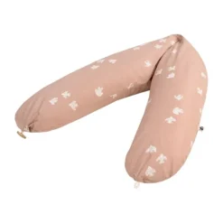 Julius Zöllner Organic Voedingskussen Hoes Nappi – Roze – Birdy – 190 cm Clearance