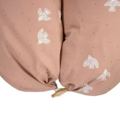 Julius Zöllner Organic Voedingskussen Hoes Nappi – Roze – Birdy – 190 cm Clearance
