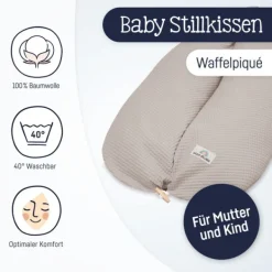 Julius Zöllner Voedingskussenhoes - Waffelpiqué - Seashell - 190 cm New