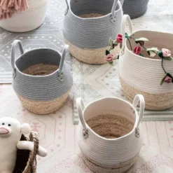 KidsDepot Kori Set Opbergmanden Roze / Naturel Hot