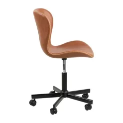 Kidsmill Bent Bureaustoel Leather Look Retro Brandy Bruin Clearance