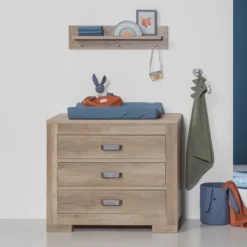 Kidsmill Brent Babykamer Oldwood | Bed 60 x 120 cm + Commode New