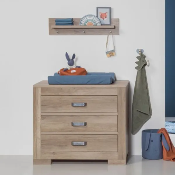 Kidsmill Brent Babykamer Oldwood | Bed 60 x 120 cm + Commode New