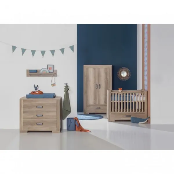 Kidsmill Brent Babykamer Oldwood | Bed 60 x 120 cm + Commode New
