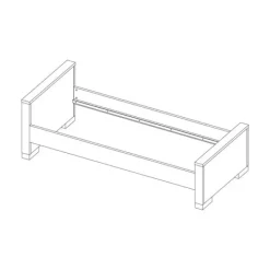 Kidsmill Brent Kinderkamer Oldwood | Bed 90 x 200 cm + Bureau Discount