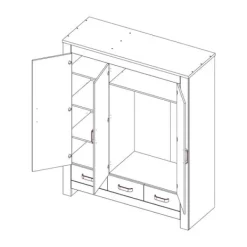 Kidsmill Brent Kinderkamer Oldwood | Bed 90 x 200 cm + Bureau Discount