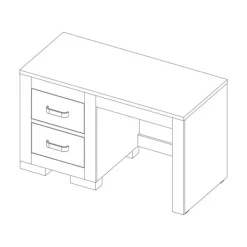 Kidsmill Brent Kinderkamer Oldwood | Bed 90 x 200 cm + Bureau Discount