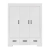 Kidsmill Brent Kledingkast 3-Deurs Wit Hot