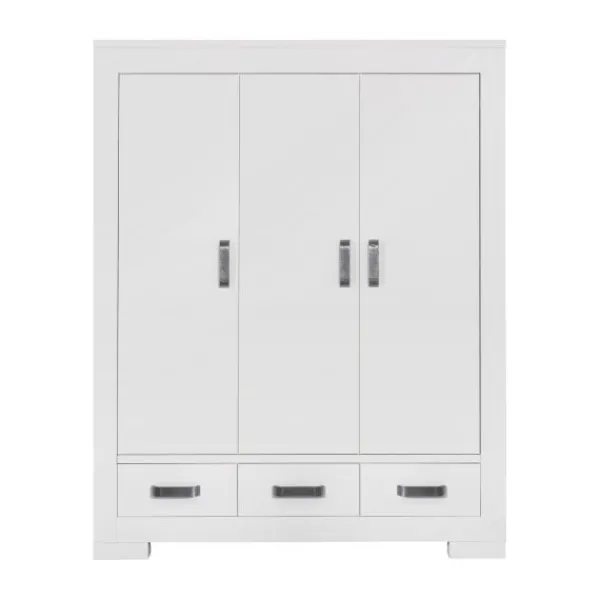 Kidsmill Brent Kledingkast 3-Deurs Wit Hot