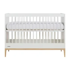Kidsmill Intense II Babykamer Mat Wit / Eiken | Ledikant 60 x 120 cm + Commode Hot