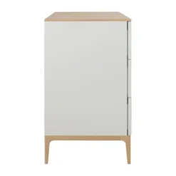 Kidsmill Intense II Babykamer Mat Wit / Eiken | Ledikant 60 x 120 cm + Commode Hot