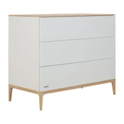 Kidsmill Intense II Babykamer Mat Wit / Eiken | Ledikant 60 x 120 cm + Commode Hot