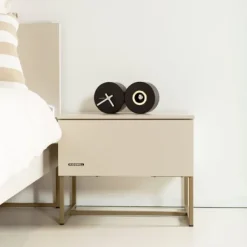 Kidsmill Intense II Bedbank 90 x 200 - Oatmeal / Patinated Brass Outlet