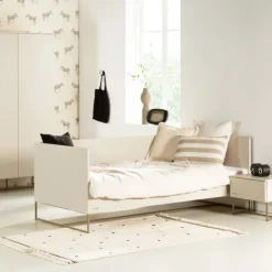 Kidsmill Intense II Bedbank 90 x 200 - Oatmeal / Patinated Brass Outlet