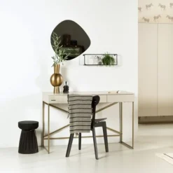 Kidsmill Intense II Bedbank 90 x 200 - Oatmeal / Patinated Brass Outlet