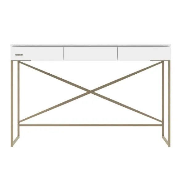 Kidsmill Intense II Bureau - Wit / Patinated Brass Clearance
