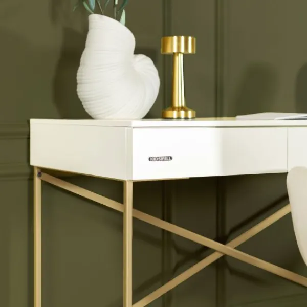 Kidsmill Intense II Bureau - Wit / Patinated Brass Clearance