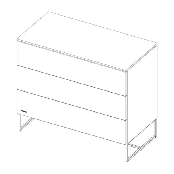 Kidsmill Intense II Commode 3L Mat - Zwart - Marmer Zwart wit